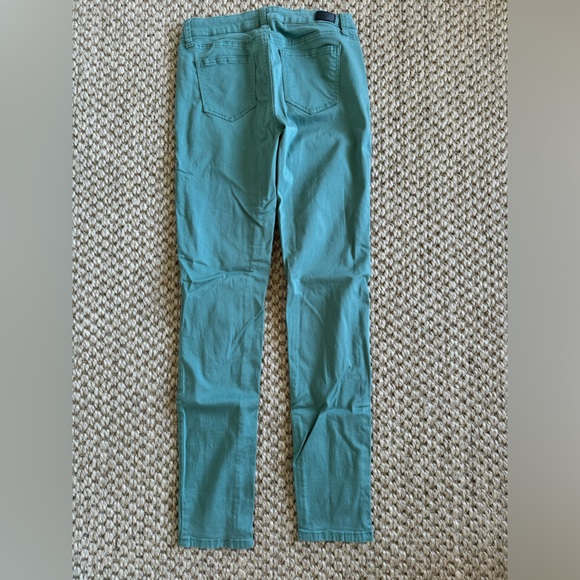 Celebrity Pink Green Teal Skinny Straight Leg Jean Leggings Jeggings Size 3/26 - Picture 3 of 6